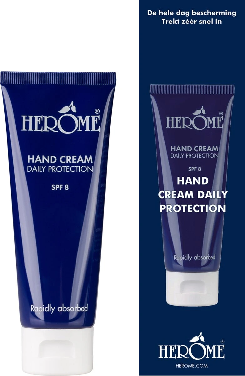 Herome Handcreme - Daily Protection SPF 8 - Voor De Dagelijkse Verzorging, Beschermend En Trekt Snel In - 75ml. 3 Herome Handcreme - Daily Protection SPF 8 - Voor De Dagelijkse Verzorging, Beschermend En Trekt Snel In - 75ml.