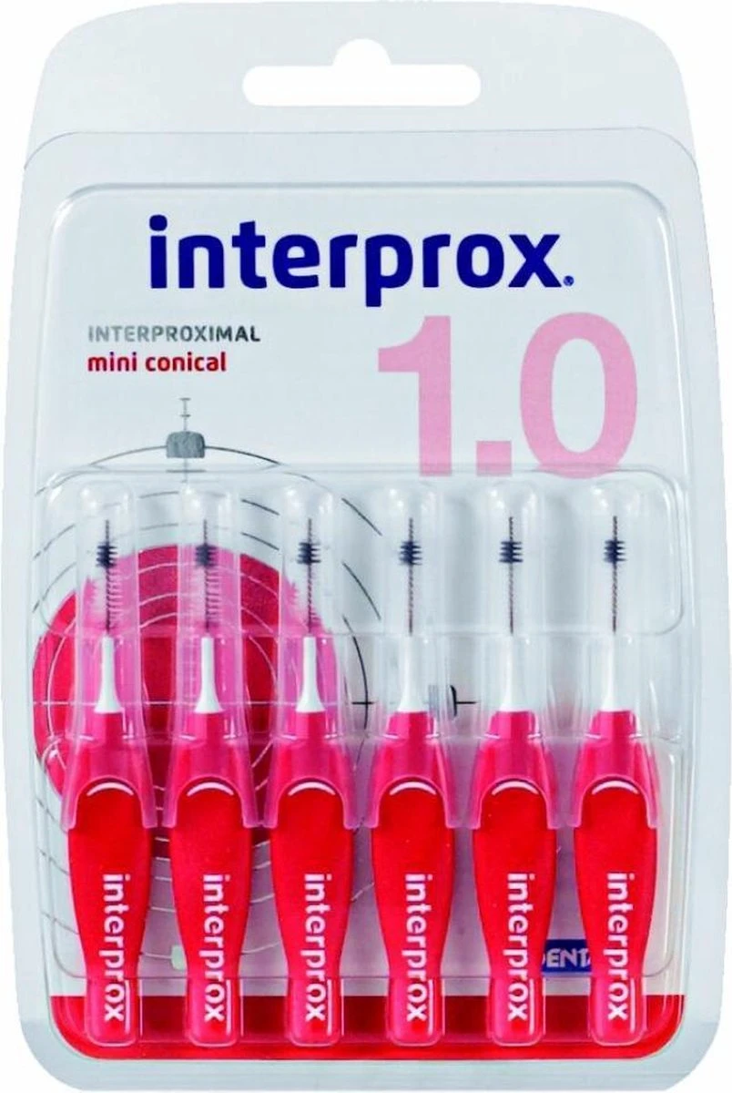 3x Interprox Ragers Mini Conical 1.0 Rood Blister à 6 Ragers 3 3x Interprox Ragers Mini Conical 1.0 Rood Blister à 6 Ragers