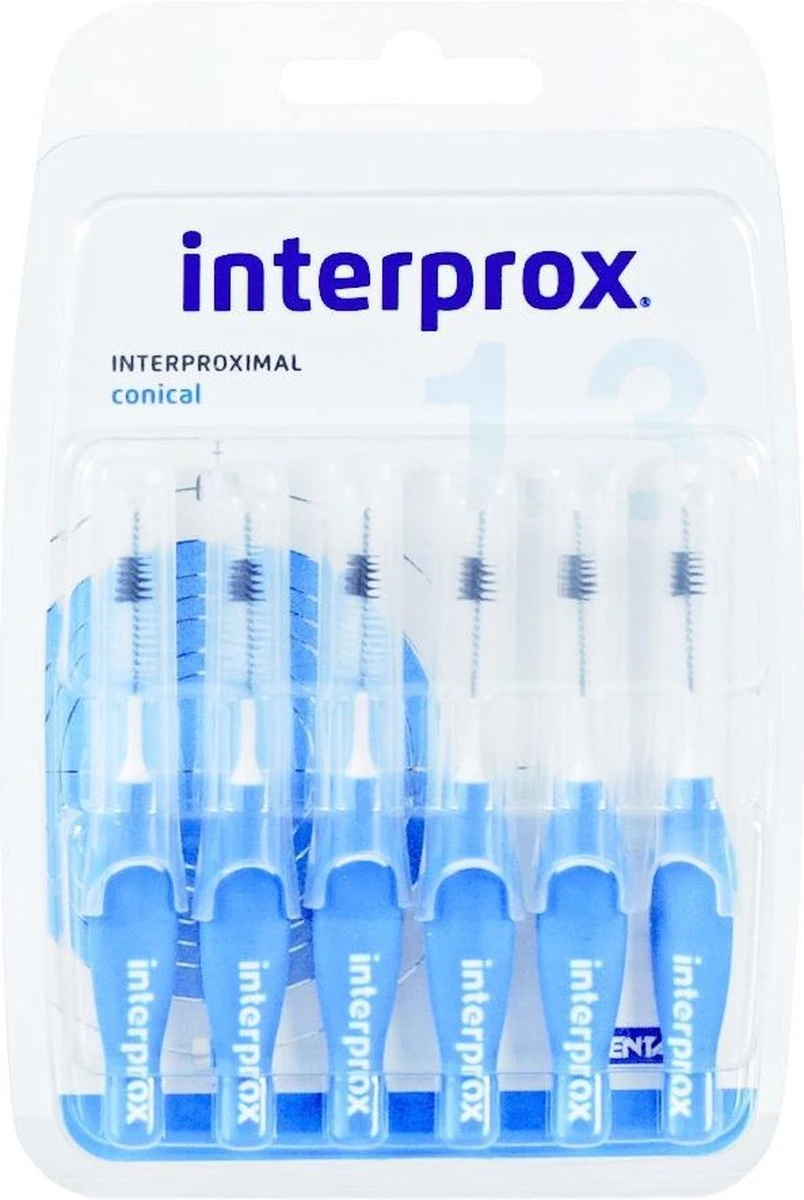 Interprox Premium Conical - 3.5Mm-6,0Mm - Blauw - Ragers - 3 X 6 Stuks - Voordeelverpakking 3 Interprox Premium Conical - 3.5Mm-6,0Mm - Blauw - Ragers - 3 X 6 Stuks - Voordeelverpakking