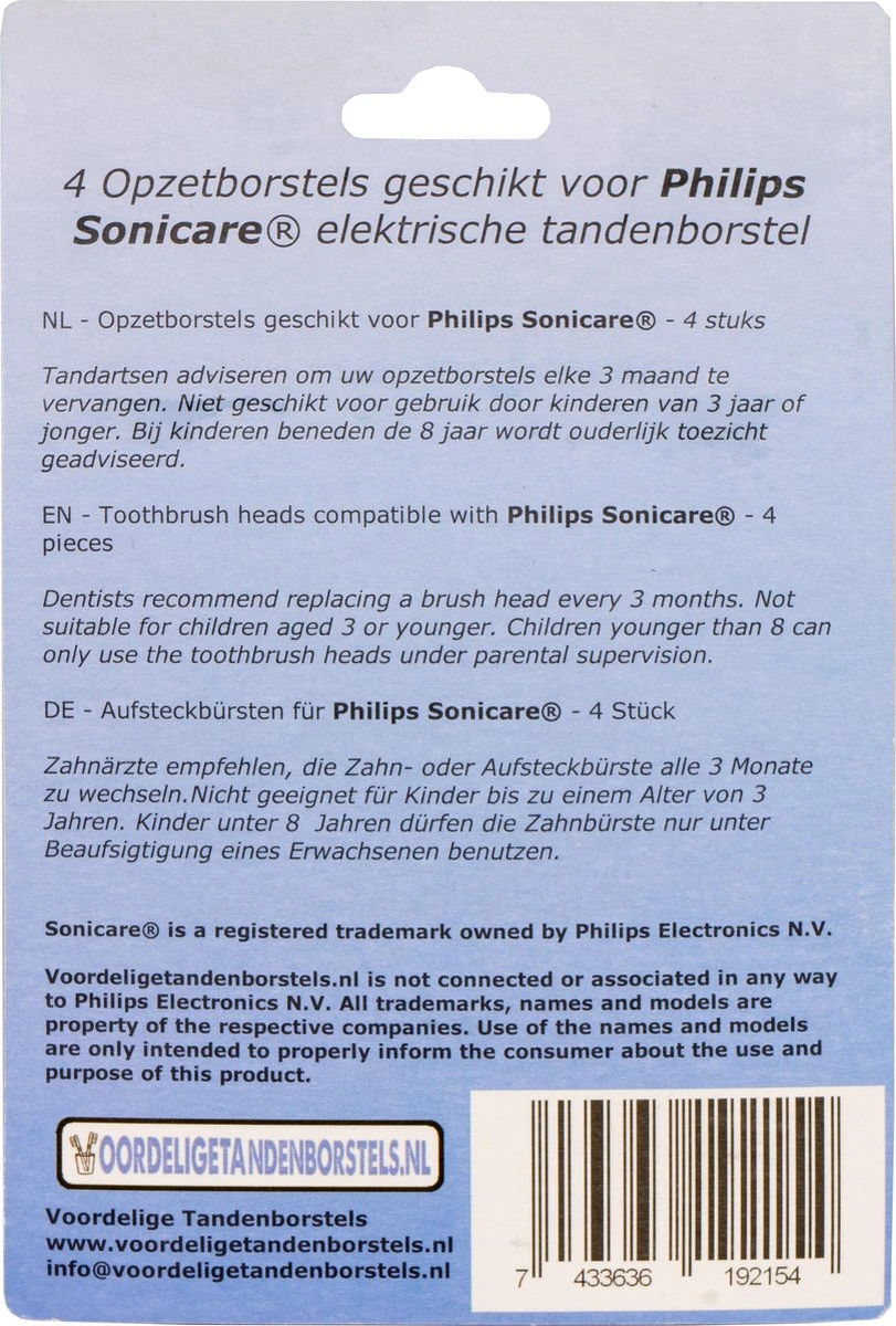 Merkloos 8 Opzetborstels Voor Philips Sonicare 5 Merkloos 8 Opzetborstels Voor Philips Sonicare - Afbeelding 3