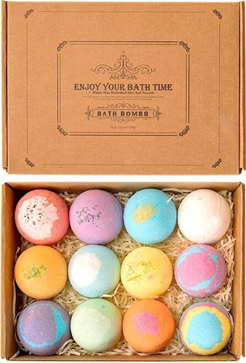 Nixnix - Bath Bombs 12 Stuks - Bruisballen Voor In Bad - 12 Etherische Aroma Bad Bommen - Giftset - Cadeau - 60g Per Stuk - Bruis Ballen Bad - Badballen 3 Nixnix - Bath Bombs 12 Stuks - Bruisballen Voor In Bad - 12 Etherische Aroma Bad Bommen - Giftset - Cadeau - 60g Per Stuk - Bruis Ballen Bad - Badballen