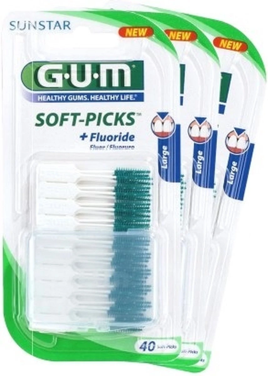 GUM® Gum Soft-Picks Large - 3 Stuks - Voordeelverpakking 3 GUM® Gum Soft-Picks Large - 3 Stuks - Voordeelverpakking