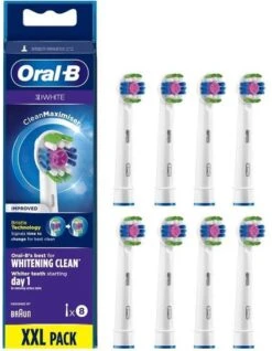 Oral B Oral-B 3D White - Met CleanMaximiser-technologie - Opzetborstels - 8 Stuks -Winkel Voor Persoonlijke Verzorging 932x1200