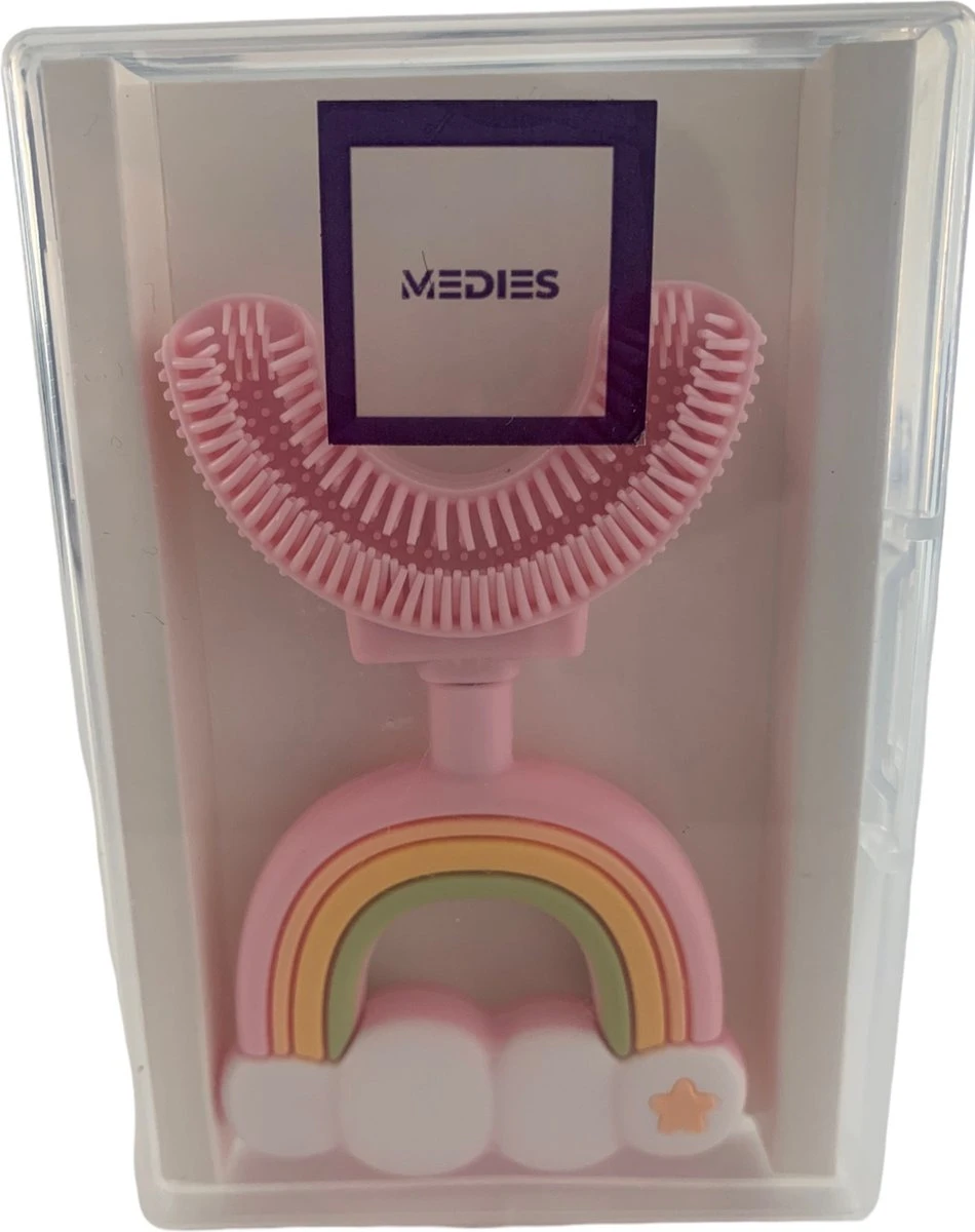 Medies - 360° U-vormige Kindertandenborstel Regenboog Roze | Baby Tandenborstel | Kindertandenborstel | Peuter Tandenborstel | U-vorm - Siliconen - Bpa Free - 2 Tot 7 Jaar 8 Medies - 360° U-vormige Kindertandenborstel Regenboog Roze | Baby Tandenborstel | Kindertandenborstel | Peuter Tandenborstel | U-vorm - Siliconen - Bpa Free - 2 Tot 7 Jaar - Afbeelding 6