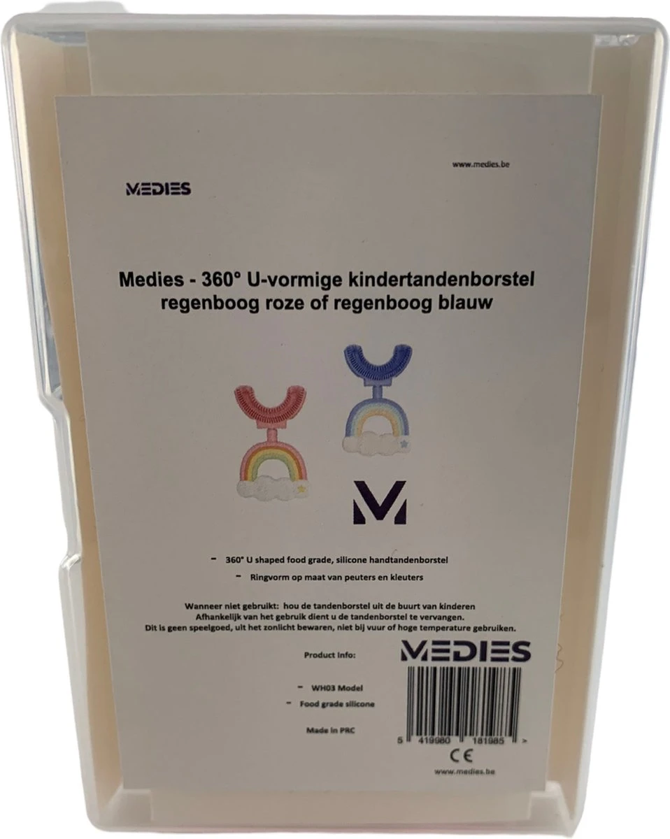 Medies - 360° U-vormige Kindertandenborstel Regenboog Roze | Baby Tandenborstel | Kindertandenborstel | Peuter Tandenborstel | U-vorm - Siliconen - Bpa Free - 2 Tot 7 Jaar 9 Medies - 360° U-vormige Kindertandenborstel Regenboog Roze | Baby Tandenborstel | Kindertandenborstel | Peuter Tandenborstel | U-vorm - Siliconen - Bpa Free - 2 Tot 7 Jaar - Afbeelding 7