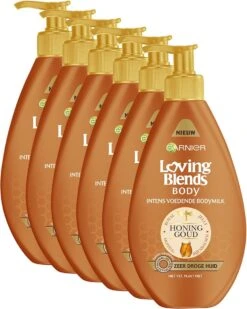 Garnier Loving Blends Body Honing Goud Bodymilk - 6 X 250ml - Voordeelverpakking