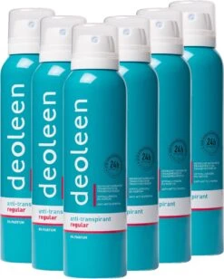 Deoleen Anti-transpirant - Aerosol Regular - Deodorant - 150 Ml 6 Pack