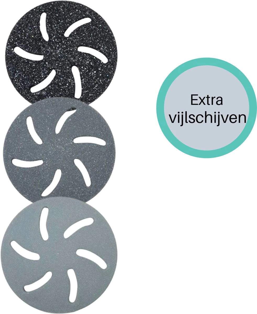 Forgoods Vijlschijven - Elektrische Eeltverwijderaar - Kristal - 3 Stuks 3 Forgoods Vijlschijven - Elektrische Eeltverwijderaar - Kristal - 3 Stuks