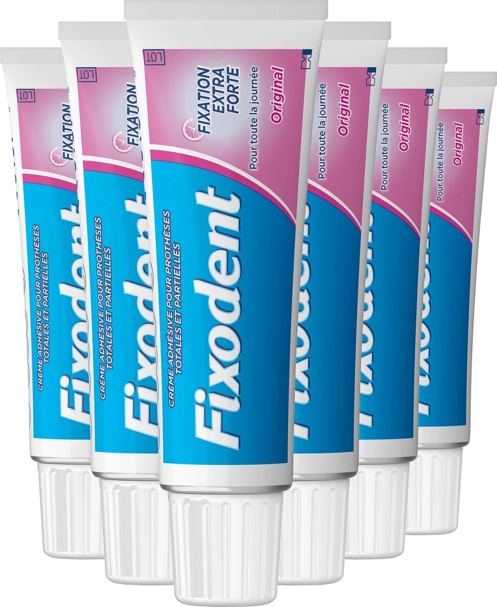 Fixodent Original Kleefpasta - Sterke Fixatie - Voordeelverpakking 6 X47 Gram 3 Fixodent Original Kleefpasta - Sterke Fixatie - Voordeelverpakking 6 X47 Gram